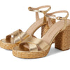 Stuart Weitzman Womens Dayna Platform Sandal Golden/Natural 7 Medium
