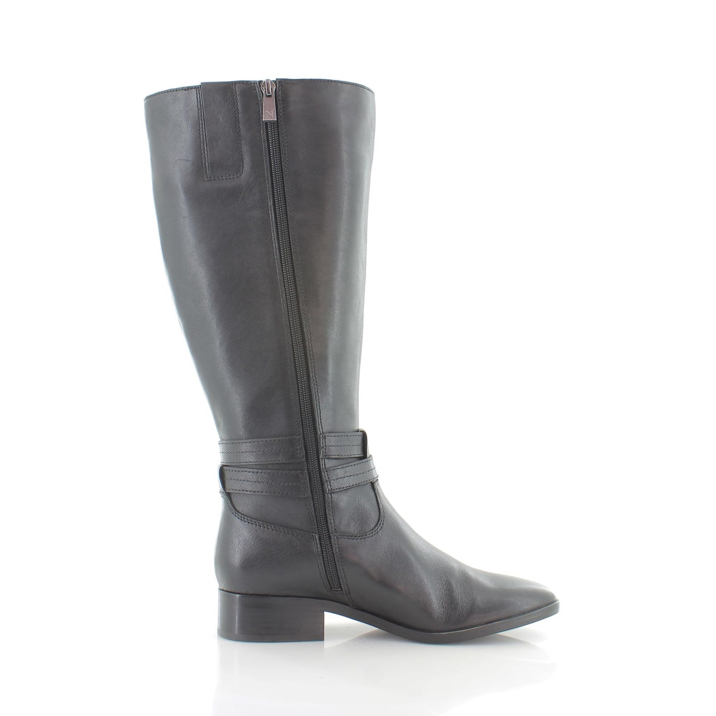 Naturalizer Reid Wide Shaft Black Leather 9.5 M (B)