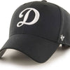 '47 MLB Black White MVP Adjustable Hat, Adult One Size Fits All (as1, Alpha, one_Size, Los Angeles Dodgers)
