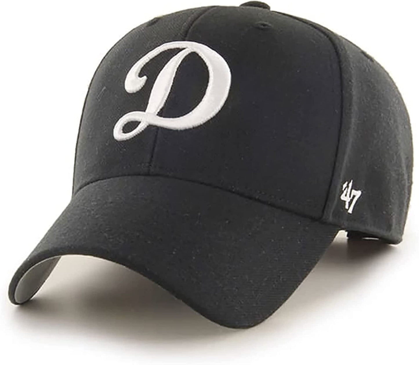 '47 MLB Black White MVP Adjustable Hat, Adult One Size Fits All (as1, Alpha, one_Size, Los Angeles Dodgers)