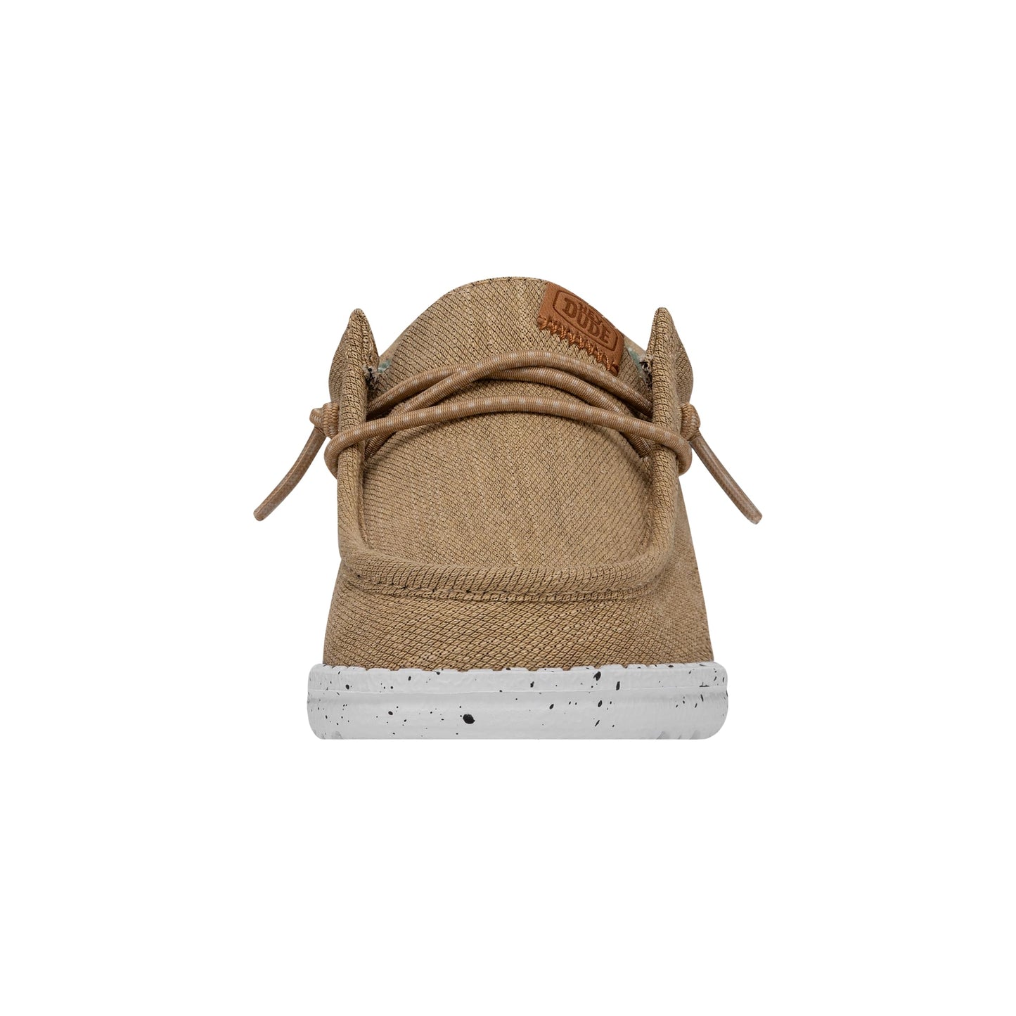 HEYDUDE Wally Youth Washed Canvas Walnut Size 2 | Boy's Loafers | Boy's Slip On Shoes | Comfortable & Light Weight