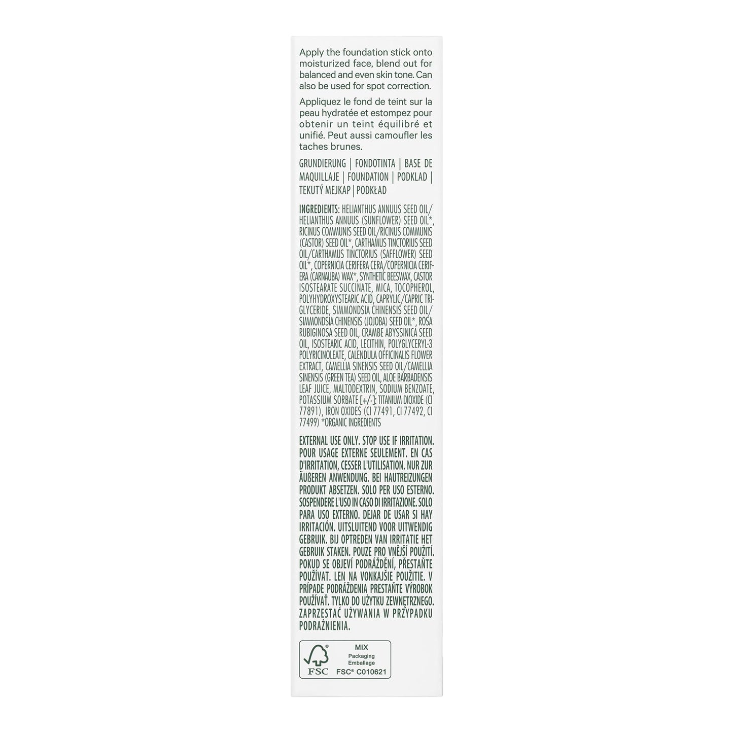 Well People Bio Stick Foundation, Creamy Natural, Satin Finish,  9C
