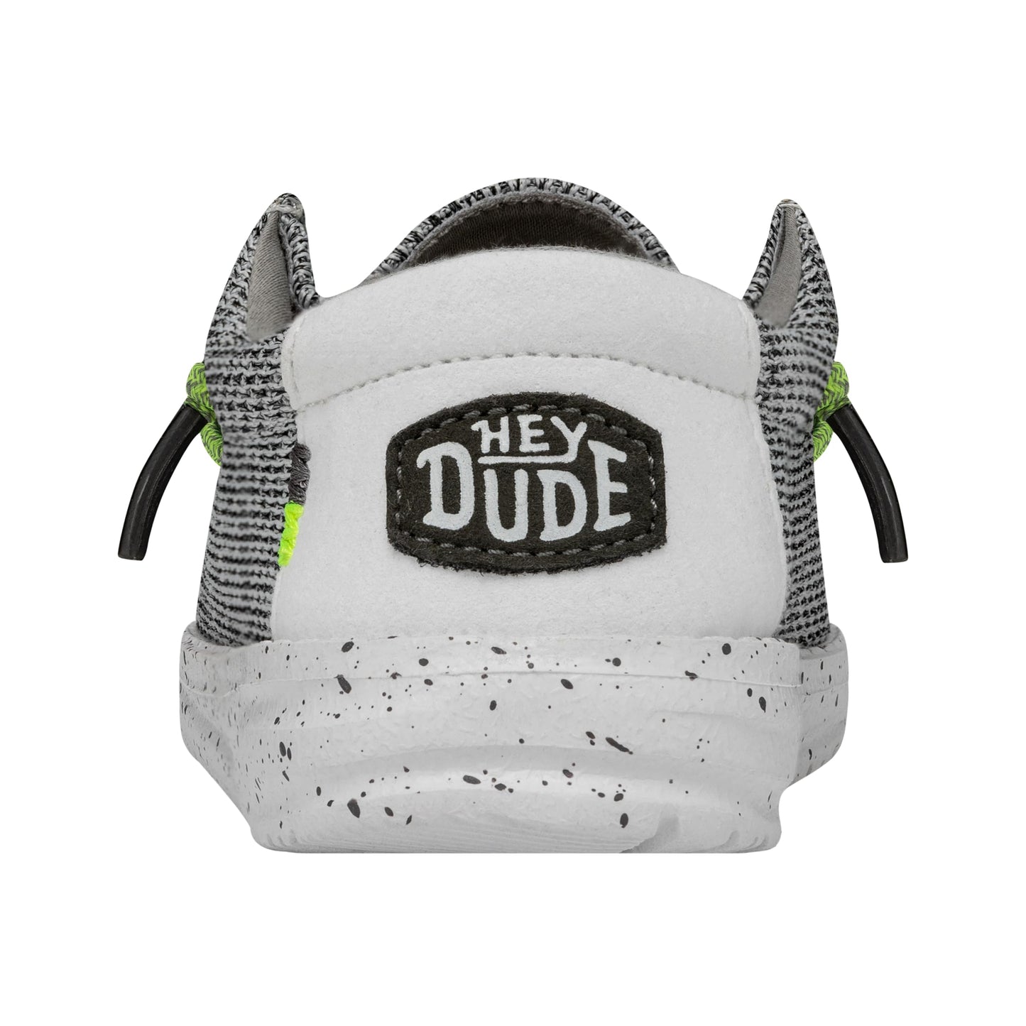 HEYDUDE Wally Youth Sox Stone White Size J3 | Youth Loaferes | Kids Slip On Shoes | Comfortable & Light-Weight