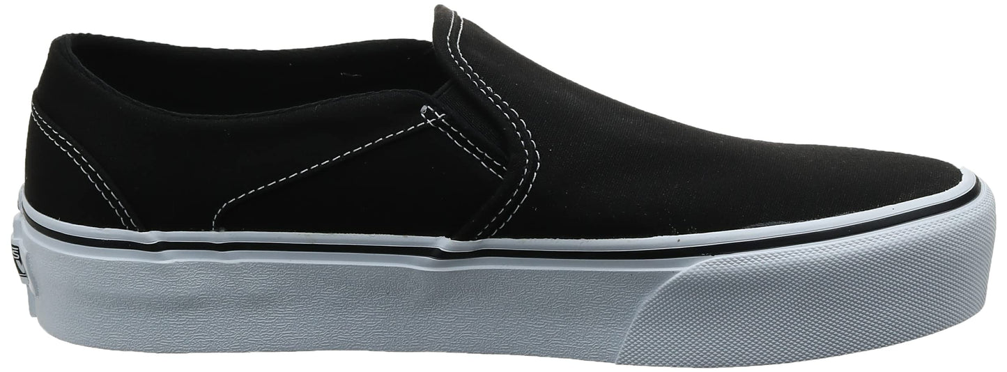 Vans Women's Asher Platform Trainers Sneaker, Canvas Black, 10