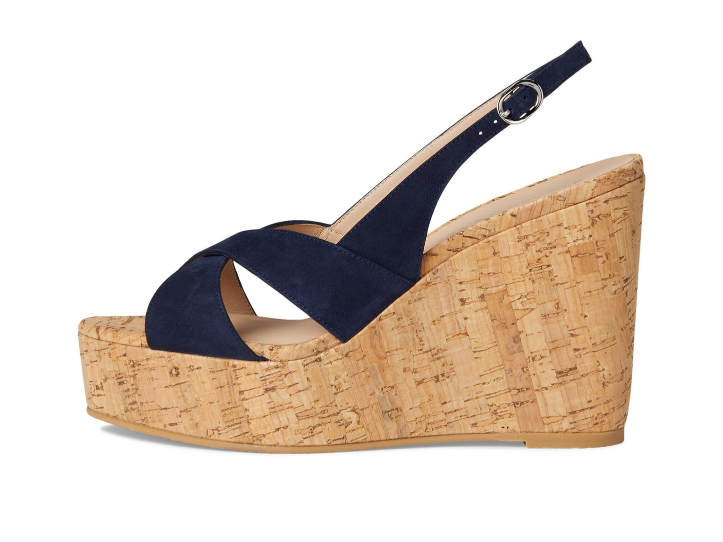 Stuart Weitzman Womens Dayna Slingback Wedge Nice Blue 6.5 Medium