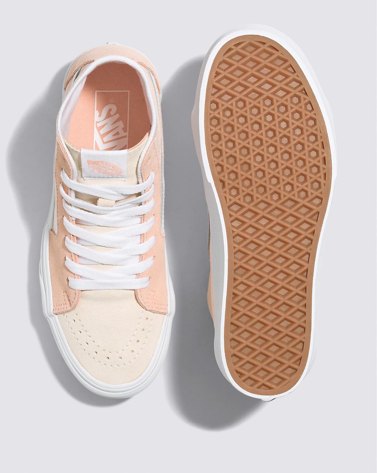 Vans - Unisex Sk8-Hi Tapered Stackform Shoes, Color Peach, Size: 5.5 M US Mens / 7 M US Womens