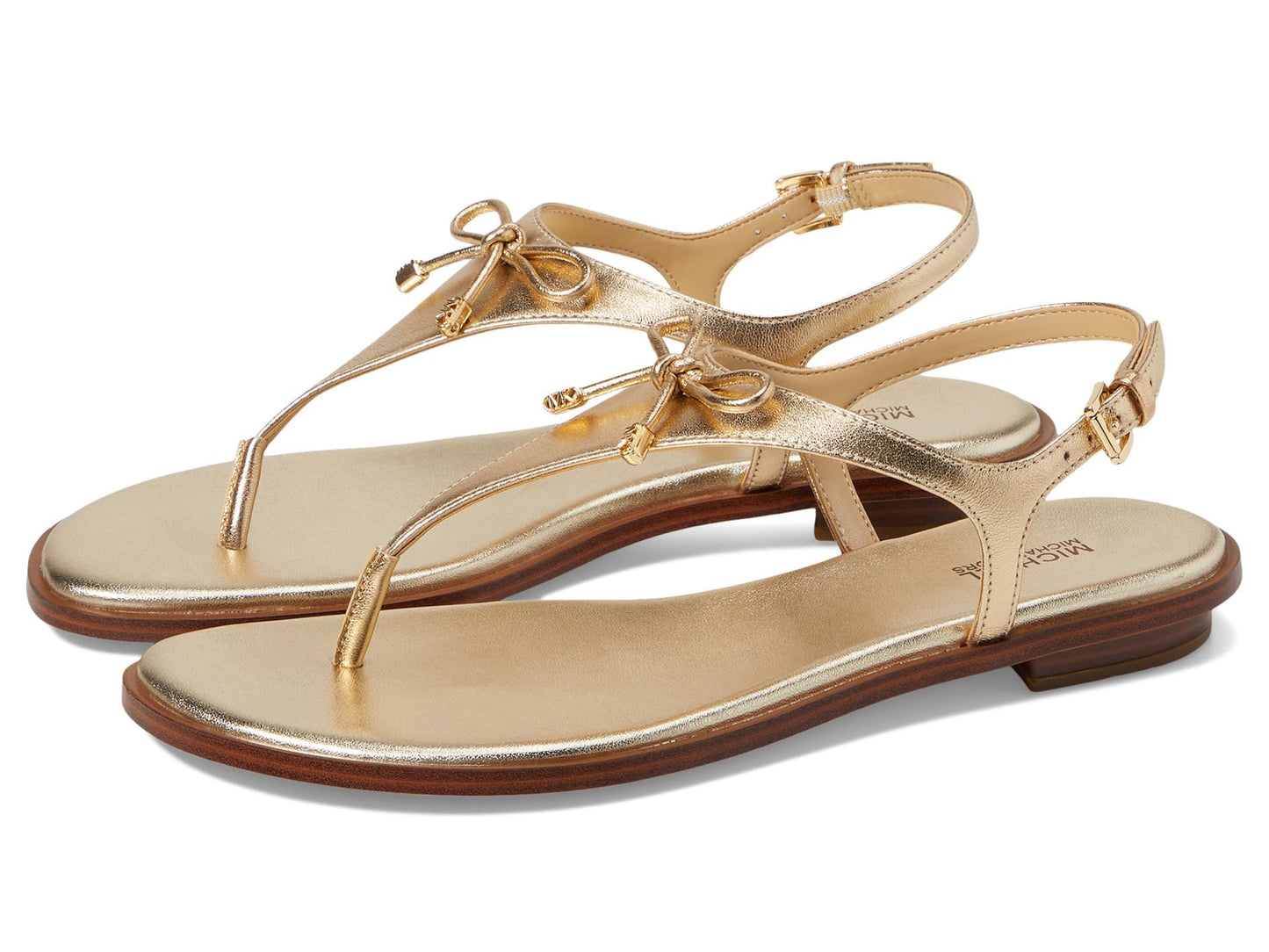 Michael Kors Nori Flat Thong Pale Gold 6.5 M