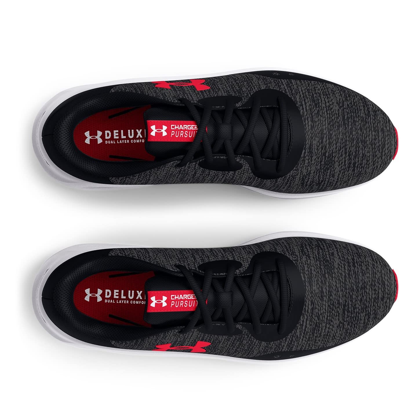 Under Armour Men's Charged Pursuit 3 Twist, (002) Black/Black/Radio Red, 9