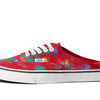 Vans Authentic Mule (Overspray) Racing Red/True White Men's 7, Women's 8.5 Medium