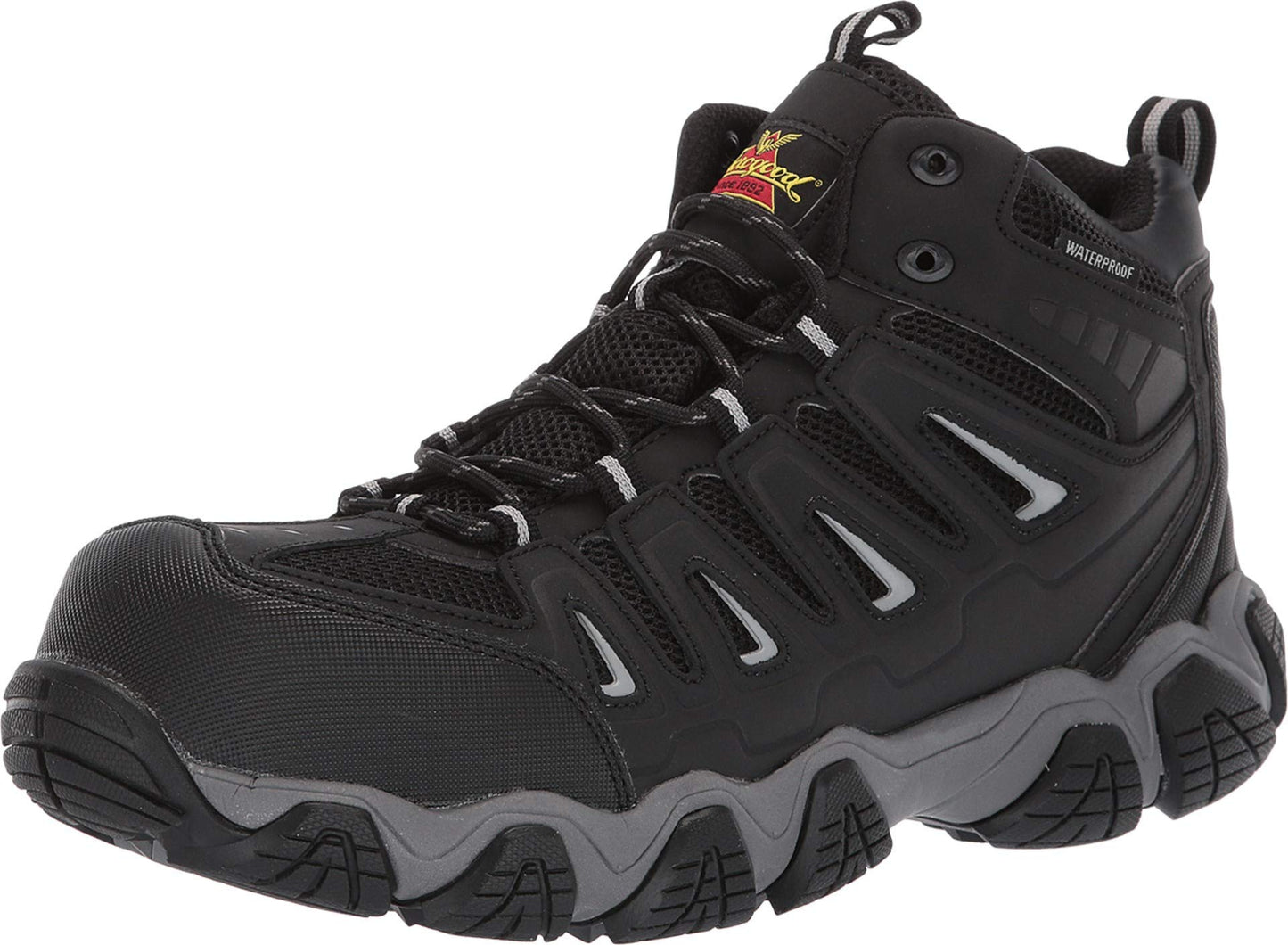 Thorogood Men's Crosstrex Series Mid Cut Waterproof, Composite Toe Hiker Boot, Black/Grey - 10 Wide