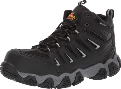 Thorogood Men's Crosstrex Series Mid Cut Waterproof, Composite Toe Hiker Boot, Black/Grey - 10 Wide