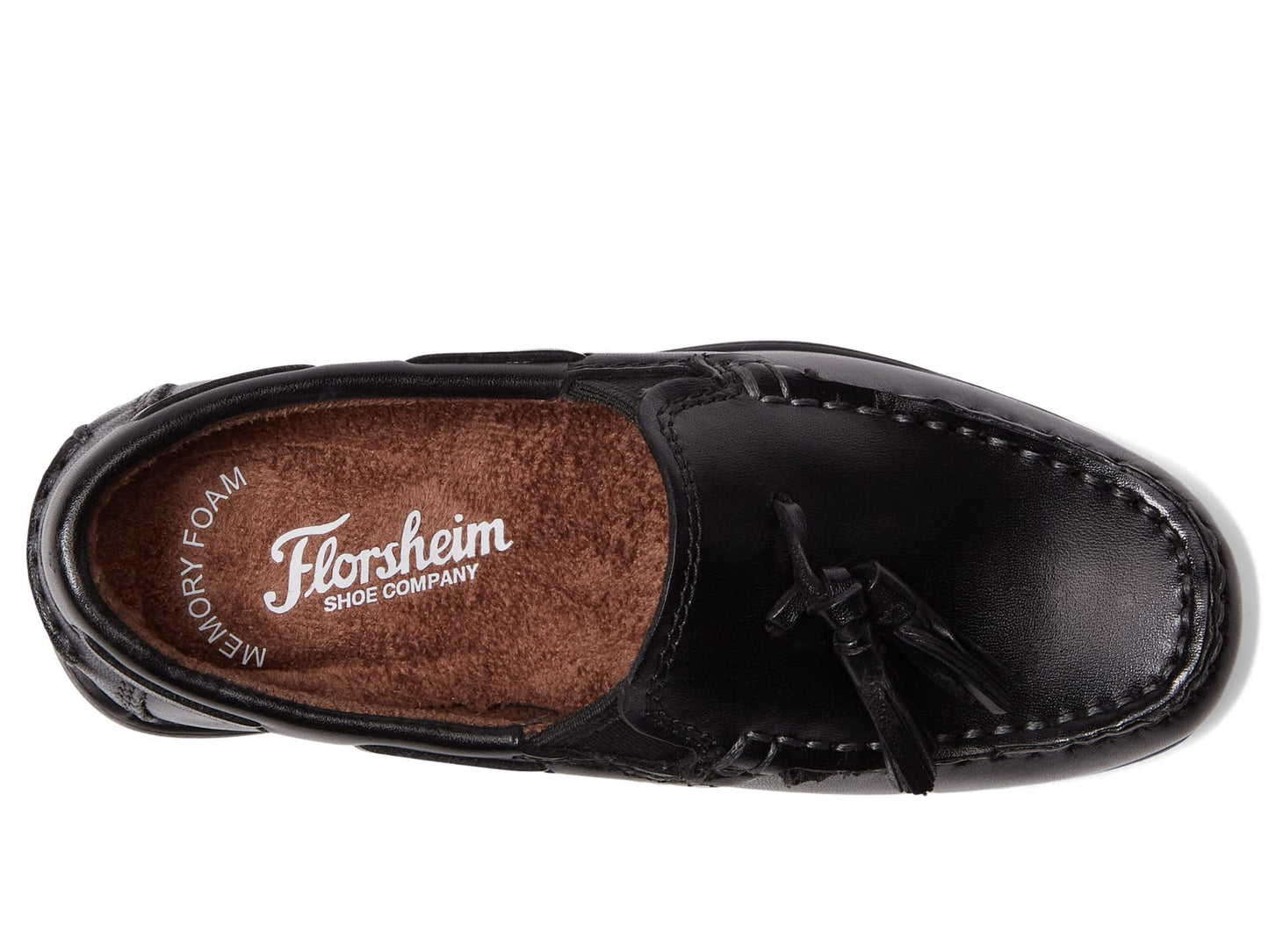 Florsheim Boy's Jasper Jr Moc Toe Drop Tassel (Toddler/Little Kid/Big Kid) Black 1.5 Medium