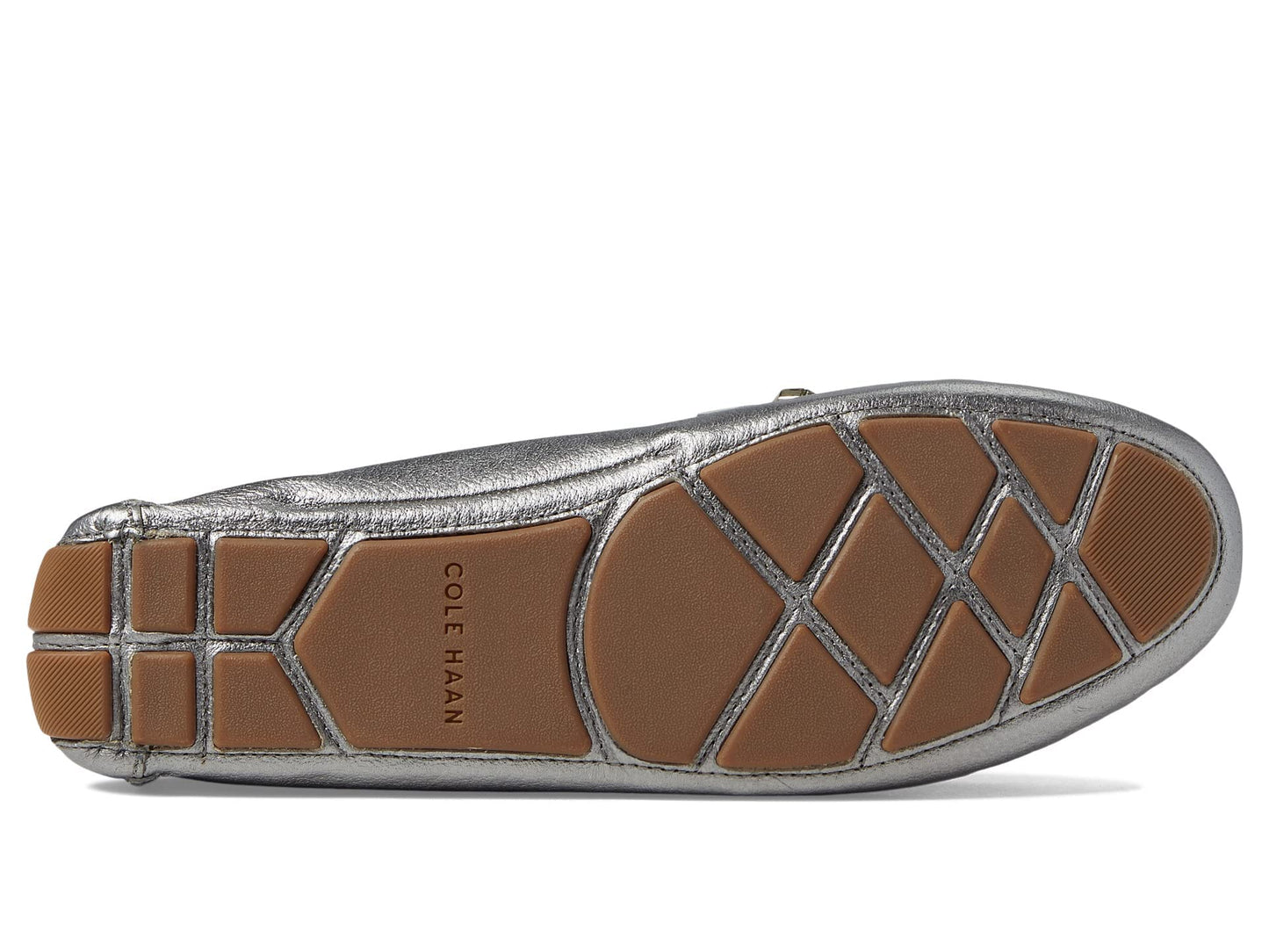 Cole Haan Evelyn Bow Driver Pewter Metallic 6.5 B (M)