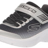 Skechers Kids Boys Microspec - Zorva Sneaker, Black/Silver, 4.5 Big Kid