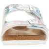 Birkenstock Girl's Arizona Veg Flashy (Toddler/Little Kid/Big Kid) Hologram Silver Microfiber EU 27 (US 9-9.5 Toddler) Narrow