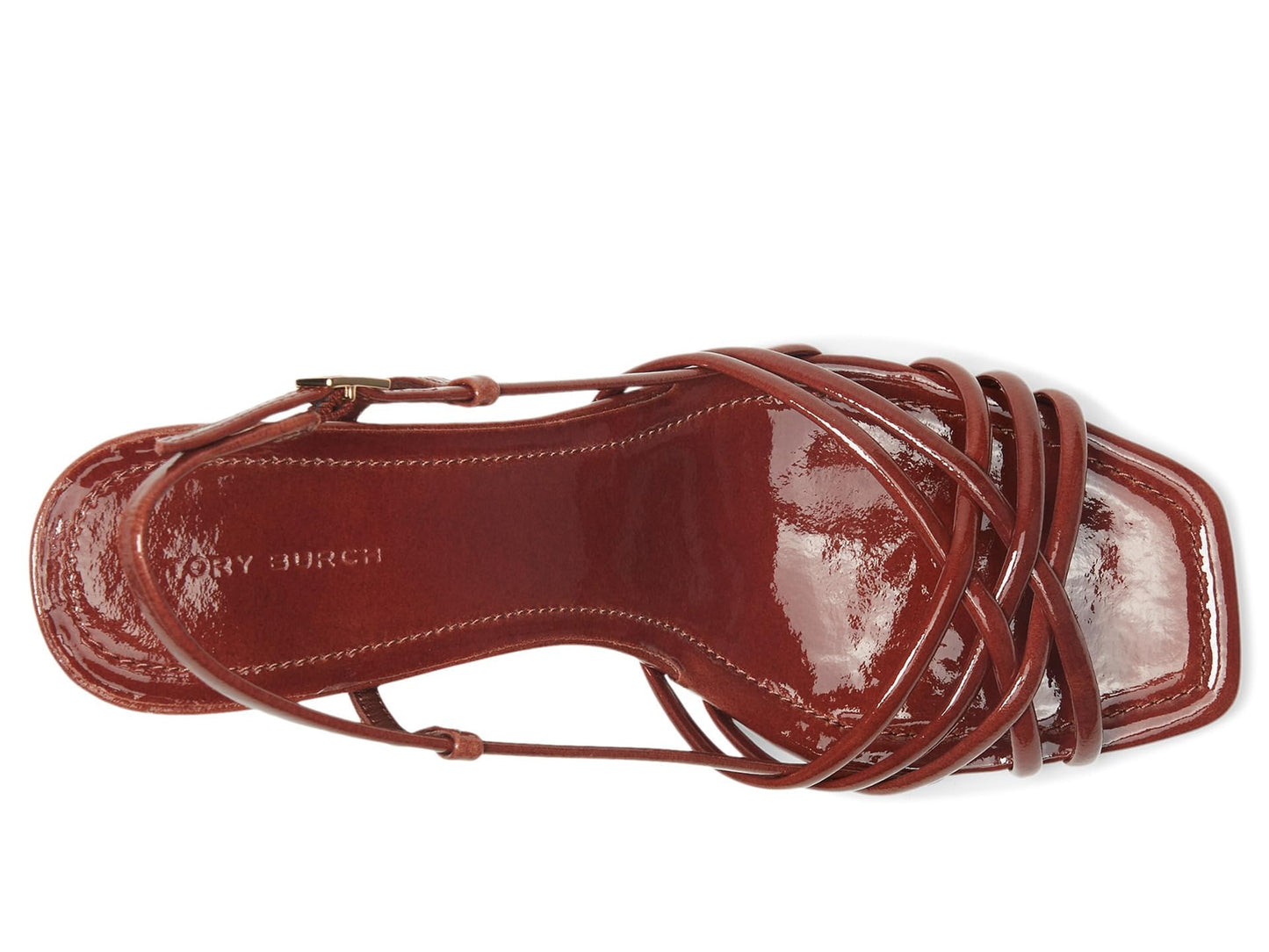 Tory Burch Women's Multi Strap Wedge Sandals 75mm Russet Brown/Russet Brown 9 Medium