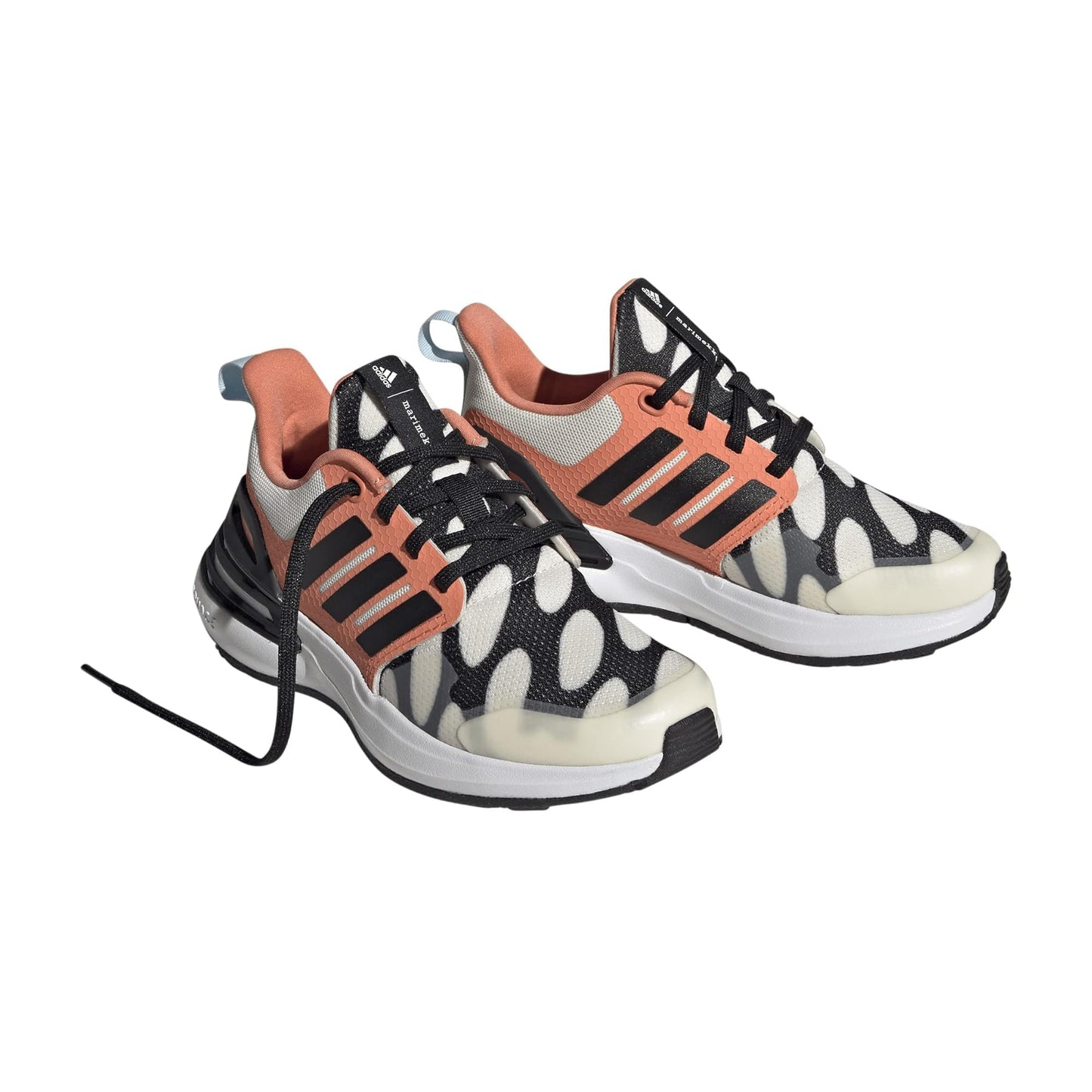 adidas Boy's RapidaSport Marimekko (Little Kid/Big Kid) Cloud White/Black/Semi Coral 1.5 Little Kid M