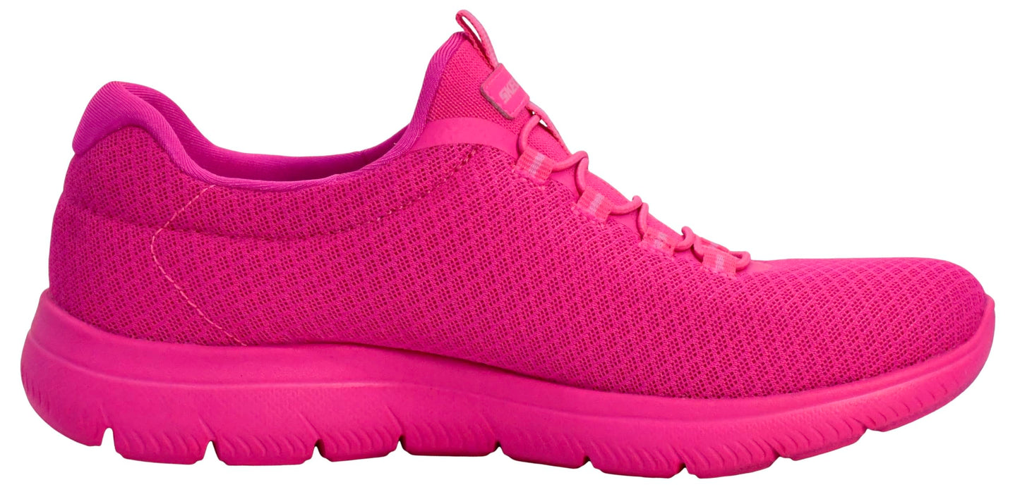 Skechers Women's Summits Shoes, Hot Pink, 10 M