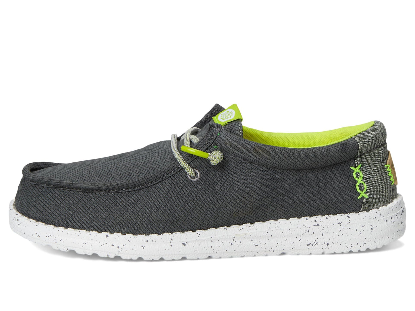 HEYDUDE Boys Wally Sport Grid (Little Kid/Big Kid) Smoke Grey 5 Medium