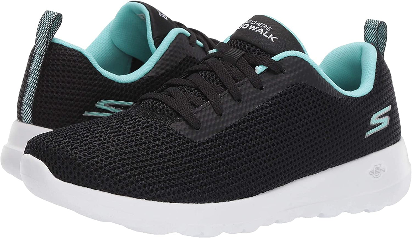 Skechers Women's Go Walk Joy Upturn, Black/Aqua, 5.5