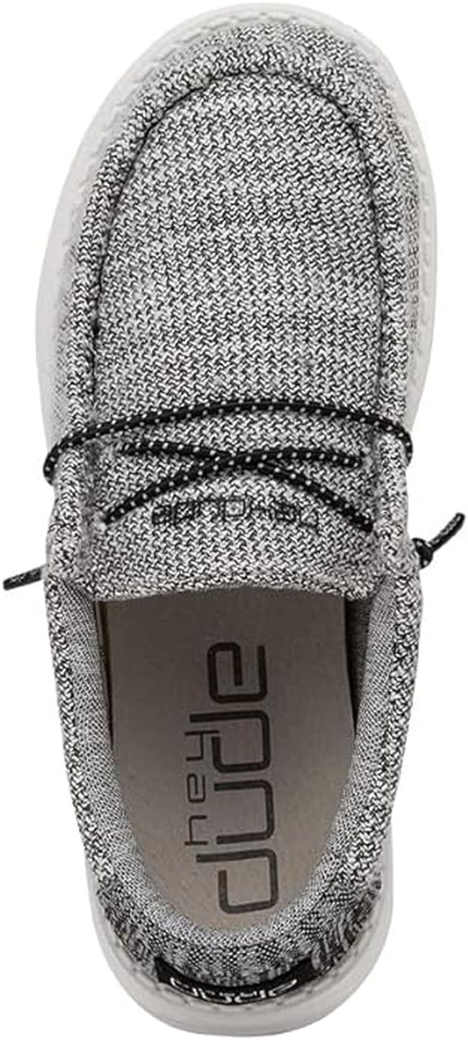 HEYDUDE Boy's Wally Toddler Stretch Yin Yang Size 9 | Boy’s Shoes | Boy's Lace Up Loafers | Comfortable & Light-Weight