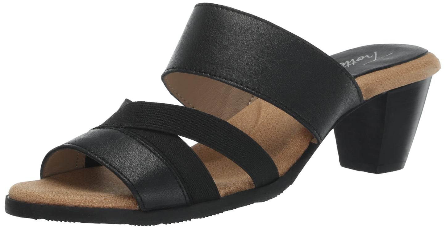 Trotters Women's Maxine Heeled Sandal, Black, 12 XX-Wide