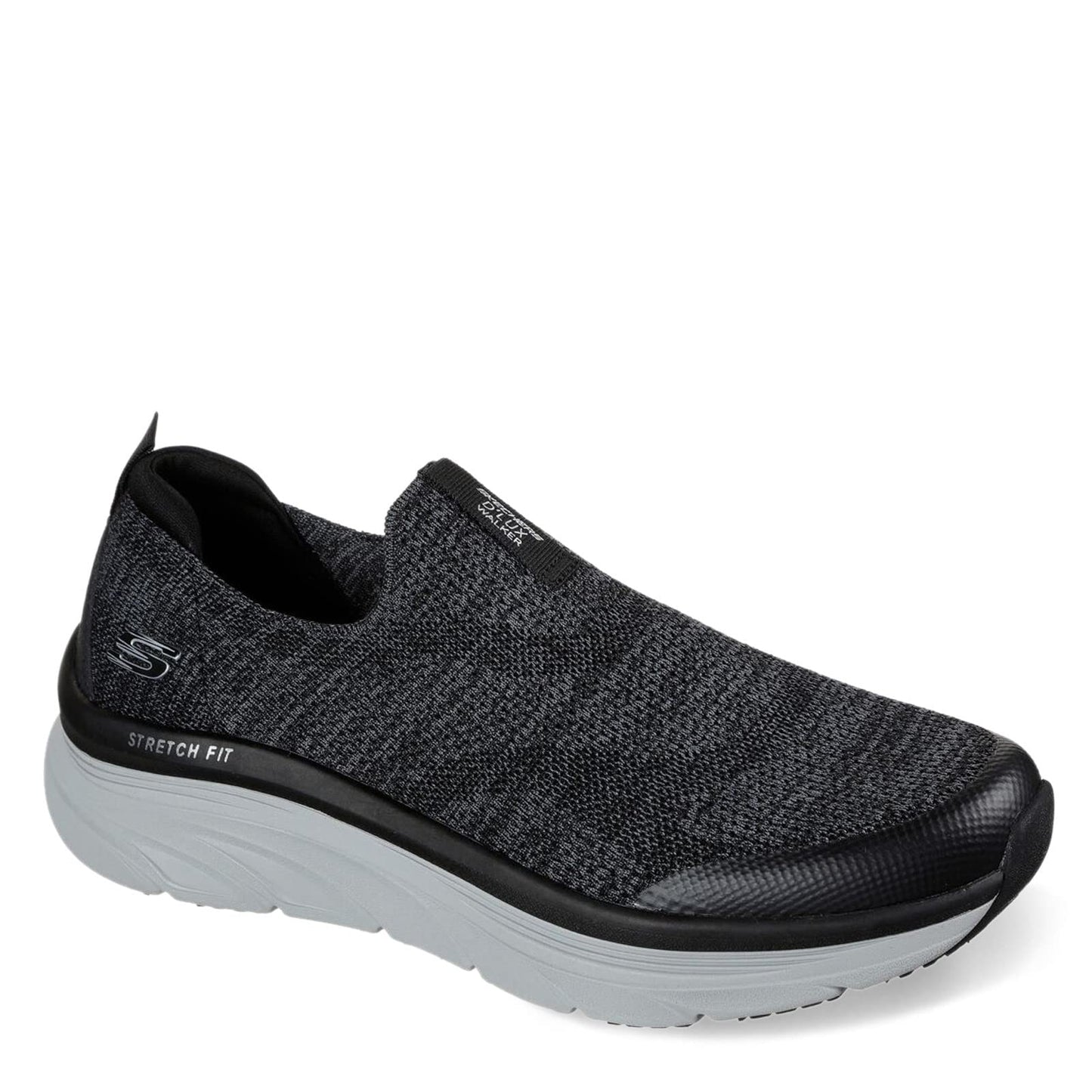 Skechers Men's Relaxed Fit D'Lux Walker - Quick Upgrade Sneaker, Black/White, 11 XW