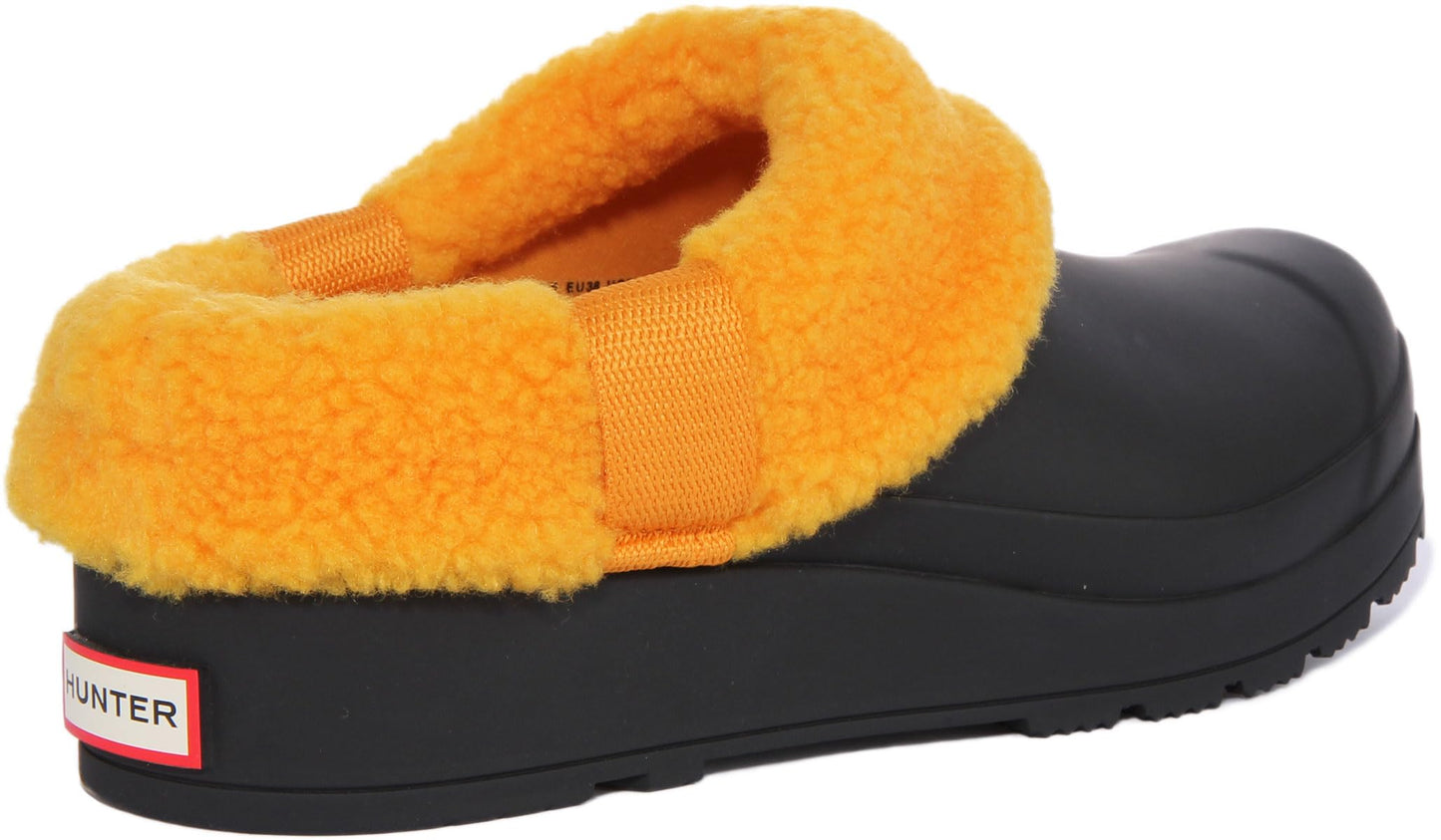 Hunter Play Sherpa Insulated Clog Black/Nomad Orange 5 M