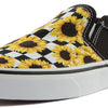 Vans Women's WM Asher Sneaker, Sunflower Checker Multi White, 6
