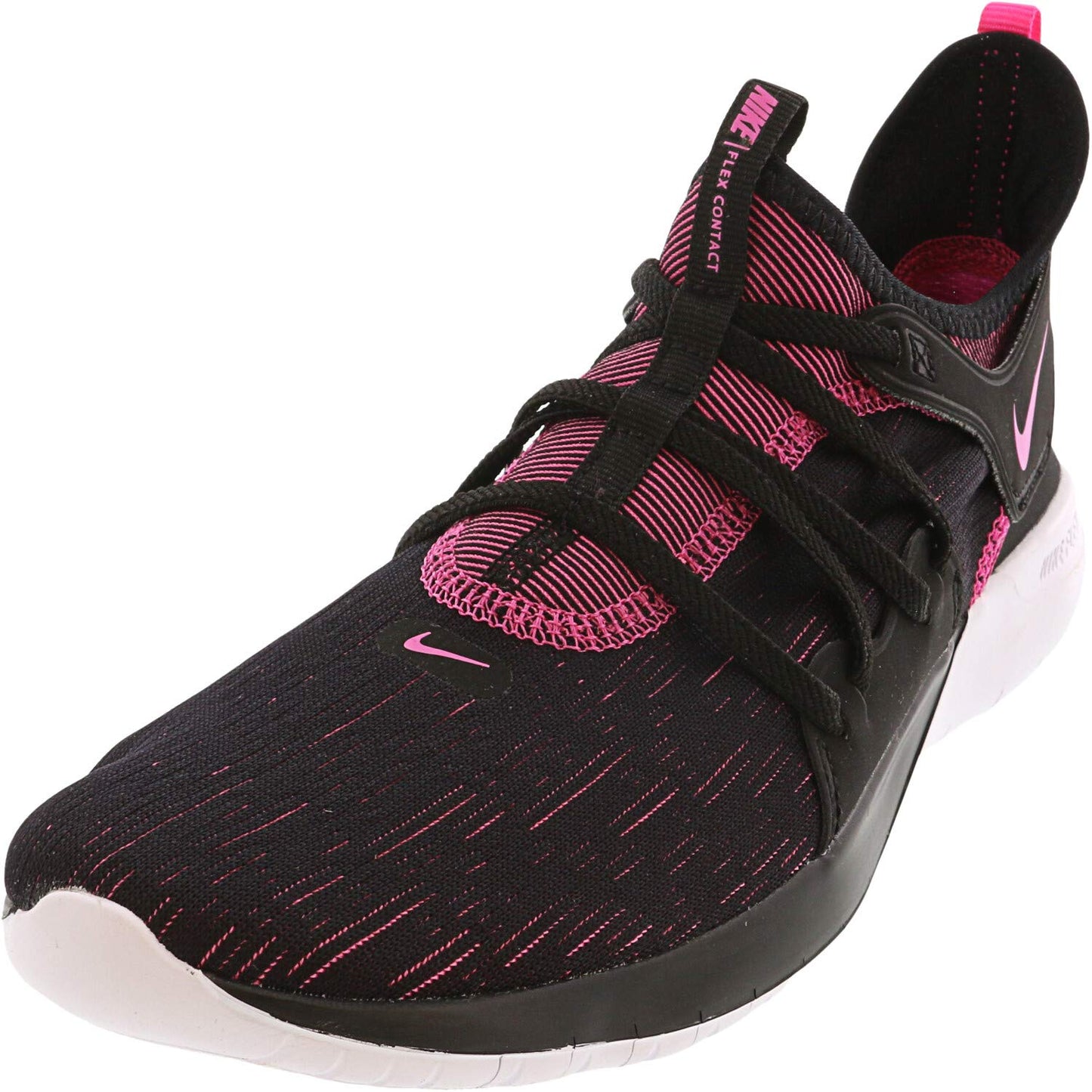 Nike Womens Flex Contact 3 Trainers Flexible Running Shoes Black 8 Medium (B,M)