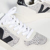 Veja Women's V-10 Sneakers, Snow/Black, 11 Medium US