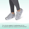 Orthofeet Women's Coral Sandy Running Shoe, Silver, 10 X-Wide