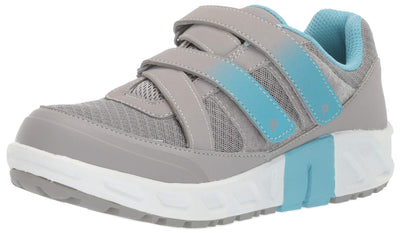 Propet Women's Matilda Strap Sneaker, Grey/Blue, 07 2E US