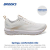 Brooks Women’s Revel 6 Neutral Running Shoe - White/Khaki - 9.5 Medium