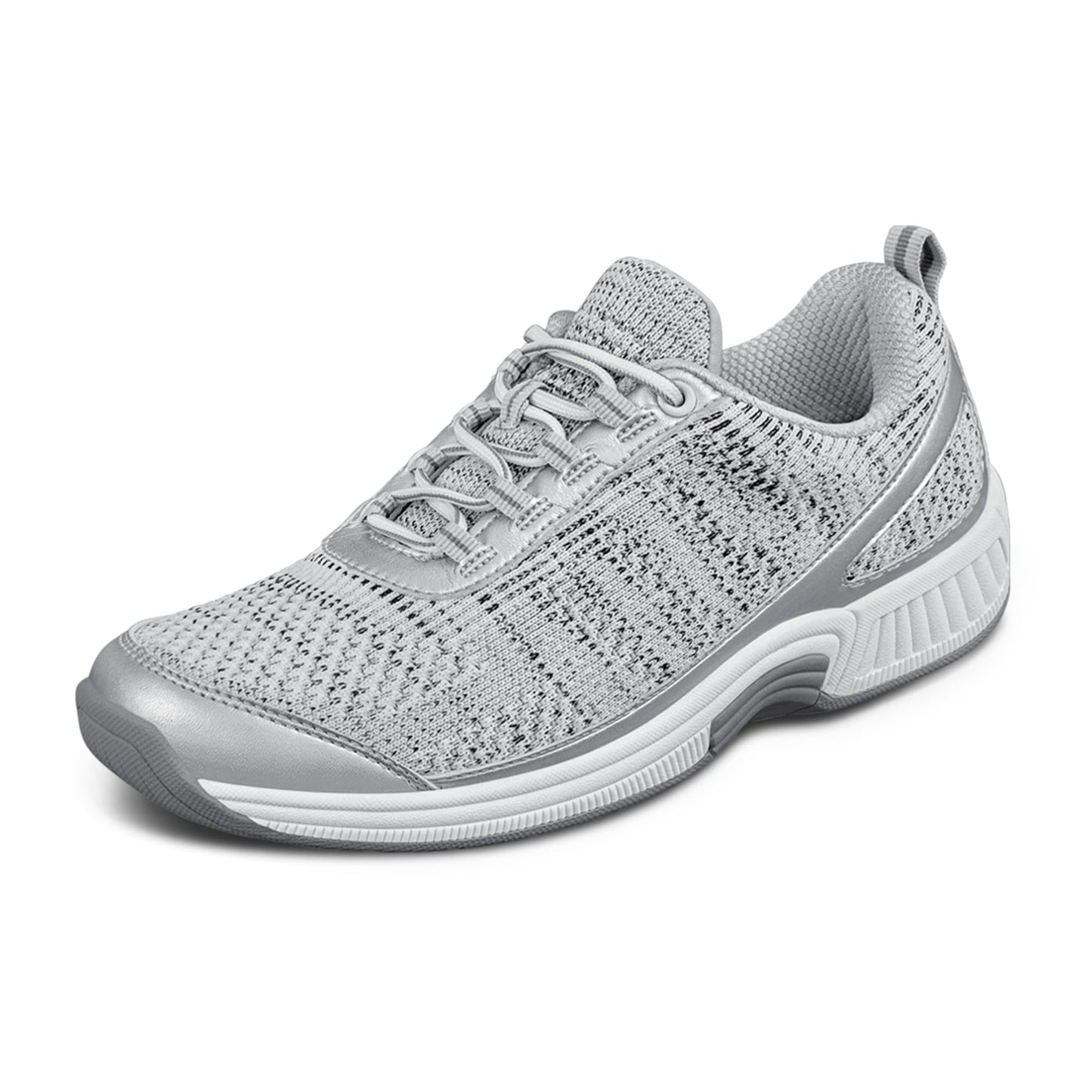 Orthofeet Women's Coral Sandy Running Shoe, Silver, 10 X-Wide