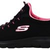 Skechers Women's Summits - Cool Classics Shoes, Black/Hot Pink, 6 M