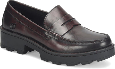 BORN Women's Carrera Loafer, Burgundy Brush Off, Size 6 M US