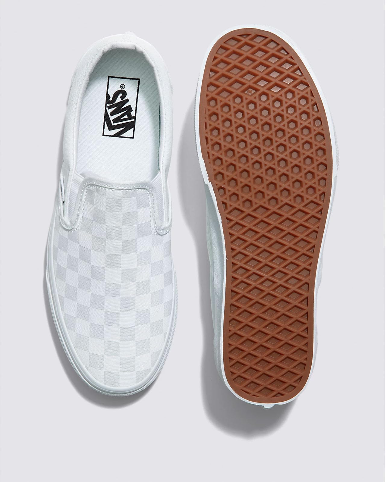 Vans Men's Trainers, True White/Checkerboard, Womens 14