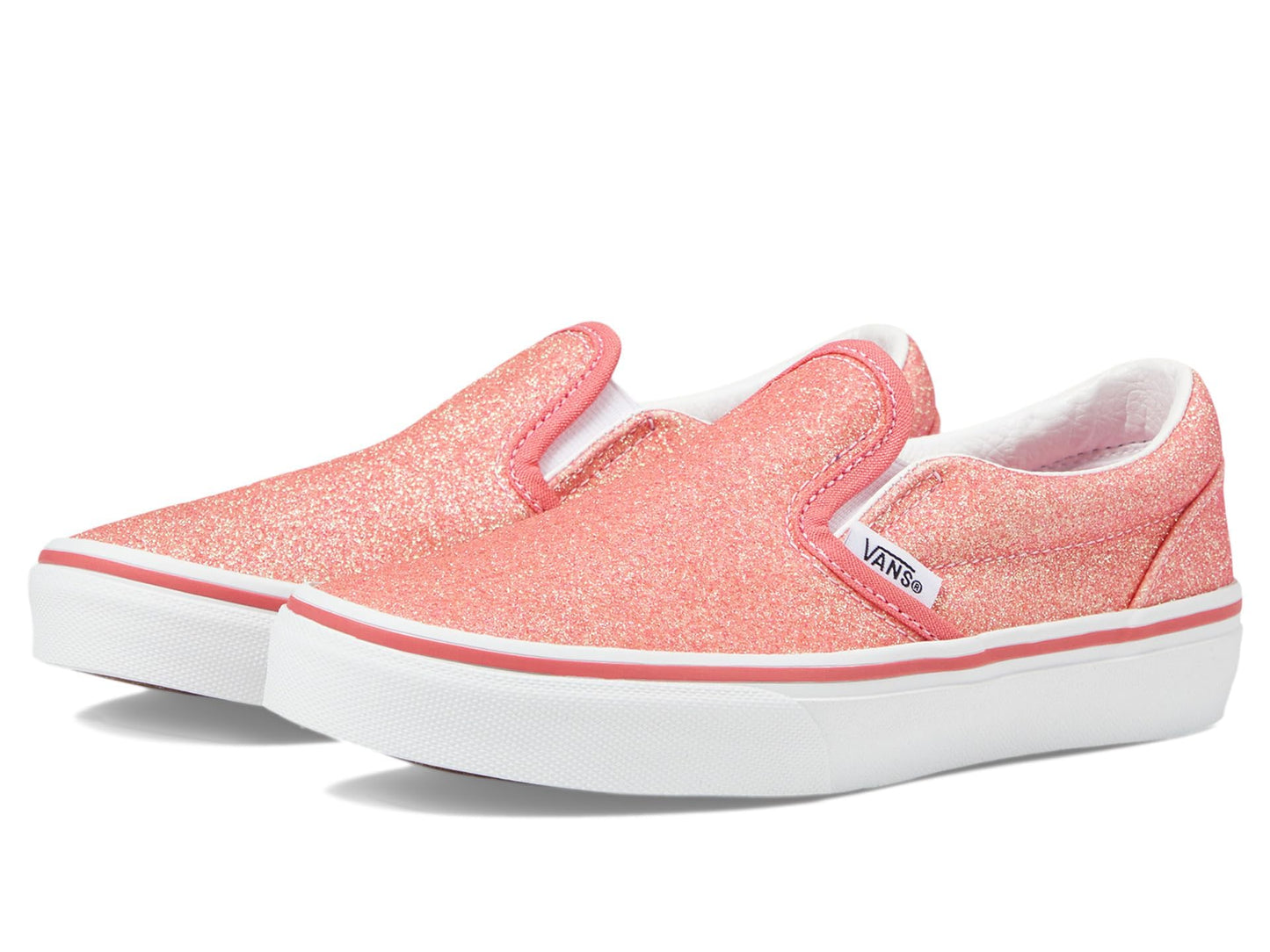 Vans Kids Unisex Classic Slip-On (Little Kid) Glitter Pink 12 Little Kid M