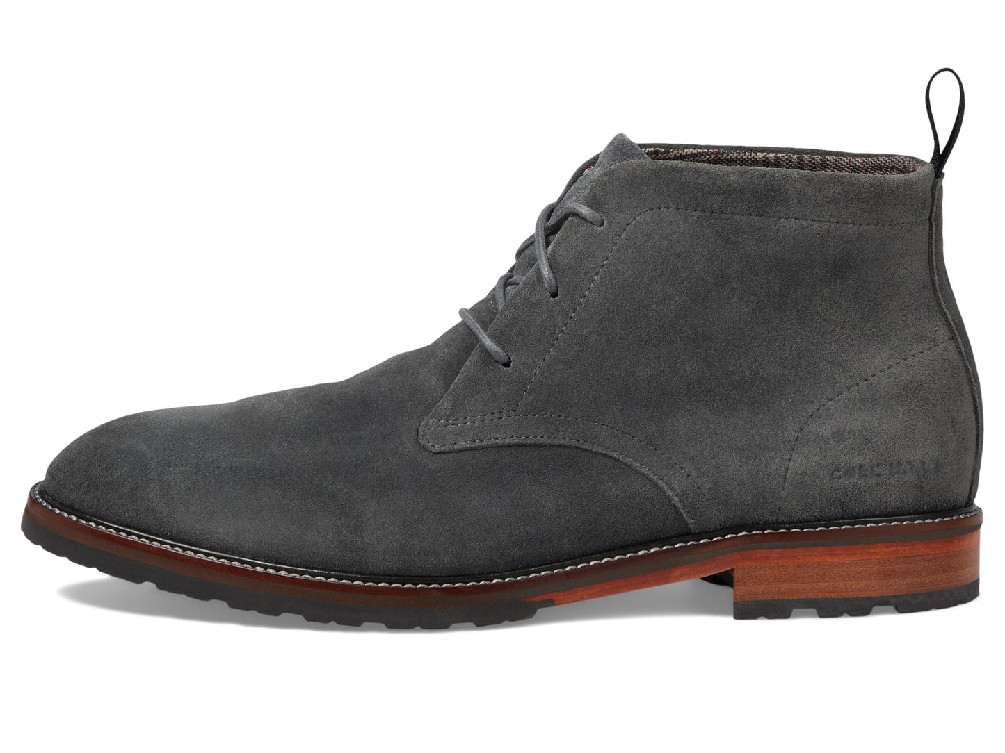 Cole Haan Mens Berkshire Lug Chukka Boots, Turbulence Suede/Natural Water-Resistant, 8.5 M