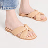 SCHUTZ Women's Fairy Casual Sandals, Areia/Egg SHell, Tan, 7.5 Medium US