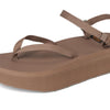 Teva Women's Flatform Sandal Slim, Caribou, 6