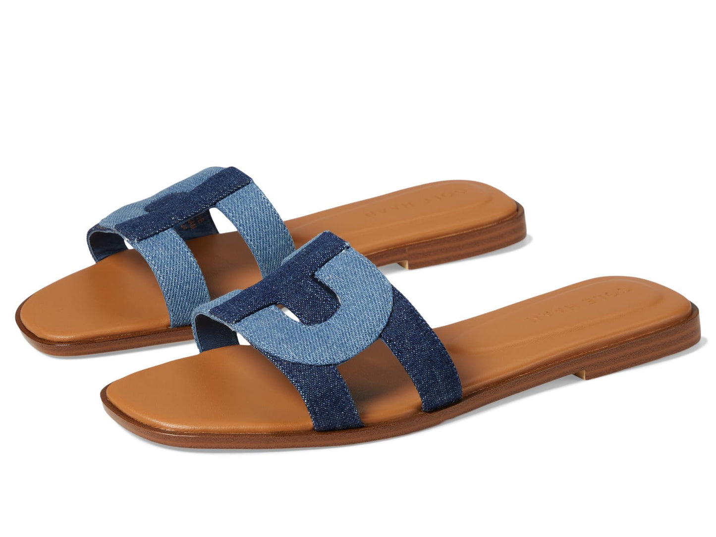 Cole Haan Womens Chrisee Sandal, Denim/Dark Denim, 7-B US