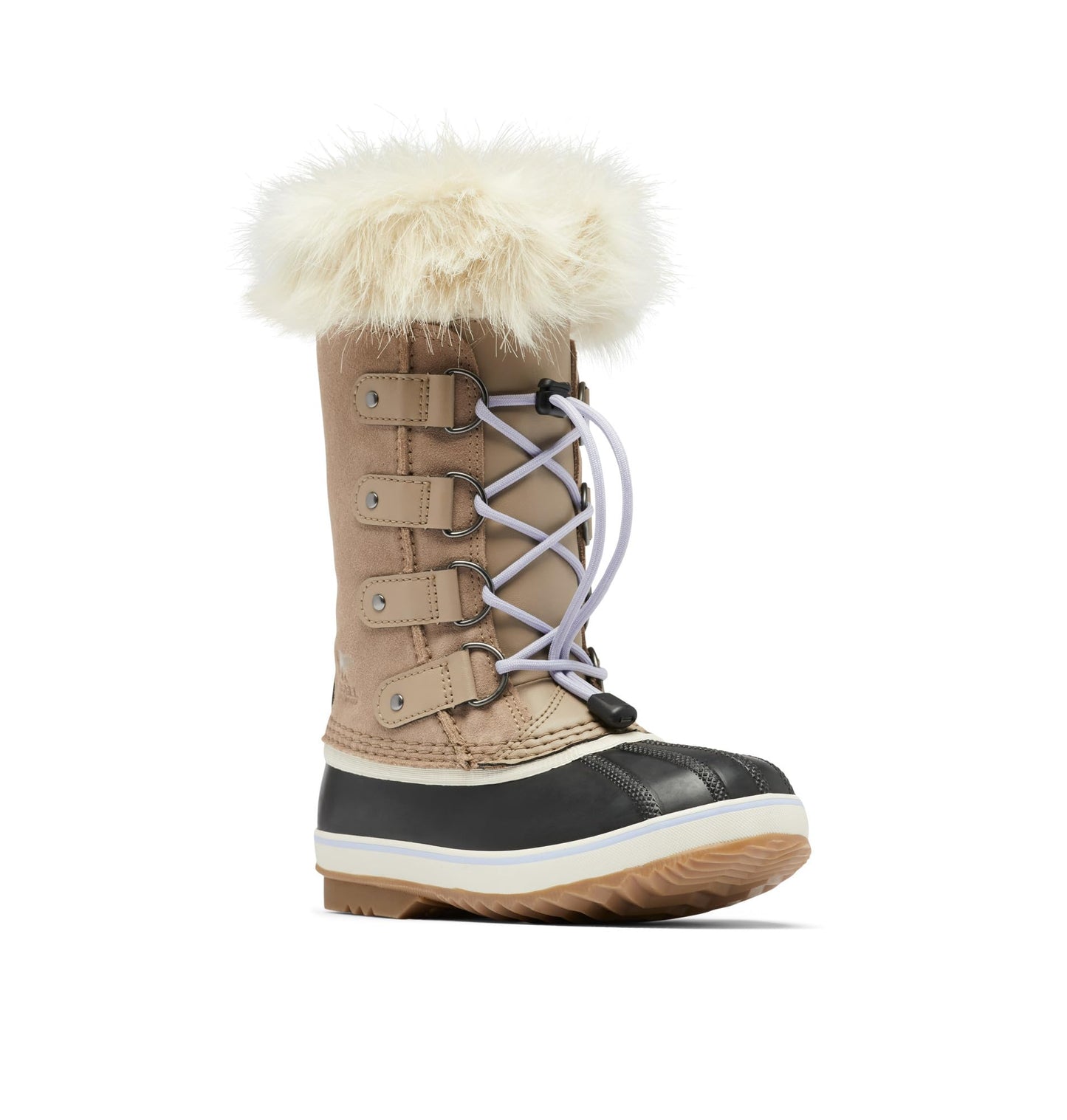Sorel Youth Unisex Youth Joan of Arctic Waterproof Boots - Omega Taupe, Gum 2 - Size 2