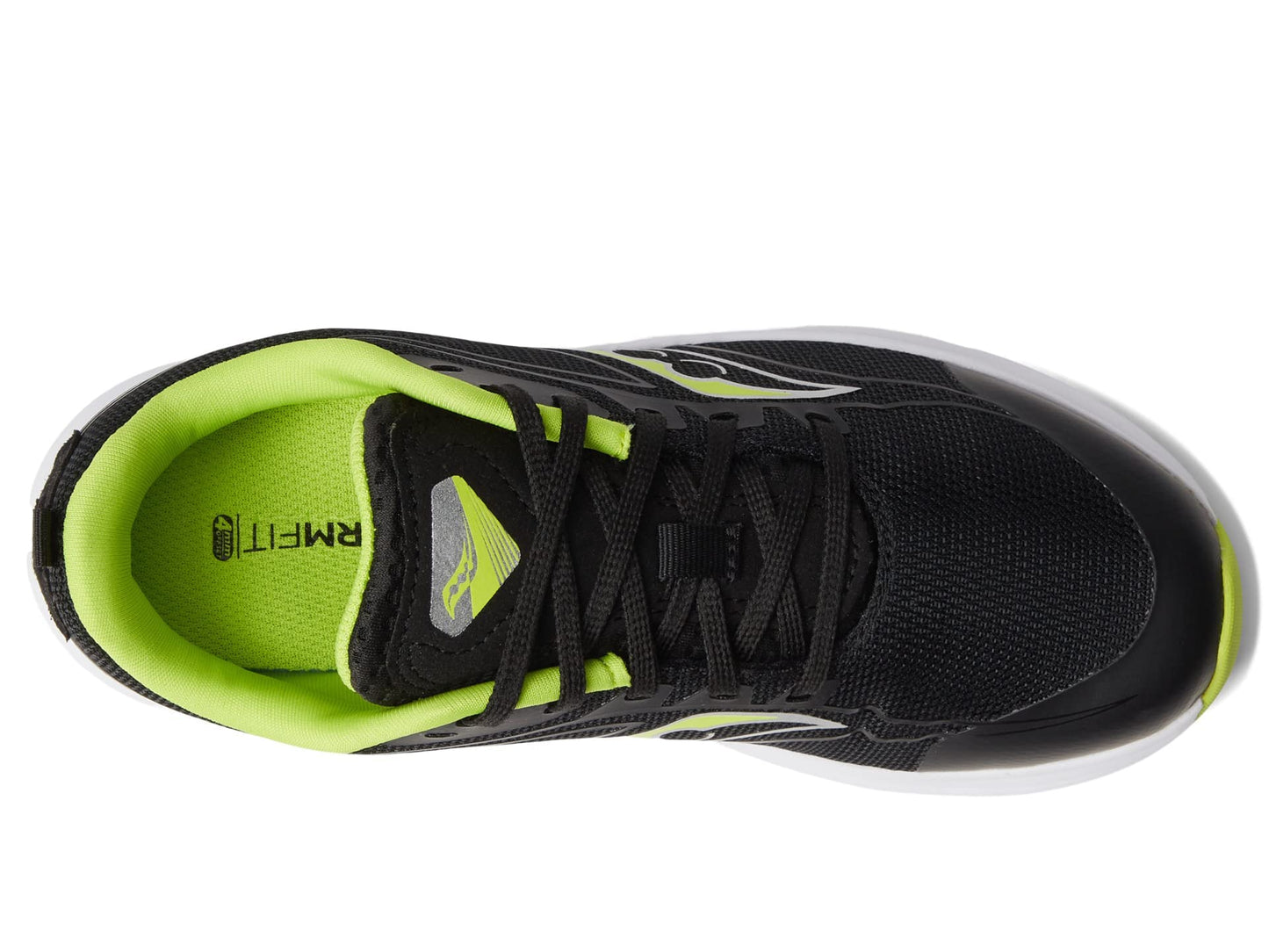 Saucony Unisex-Child Kinvara 13, Black/Lime, 6 Big Kid