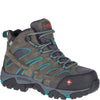 Merrell Women's Moab Vertex Mid Waterproof Composite Toe Construction Boot, Pewter, 9.5