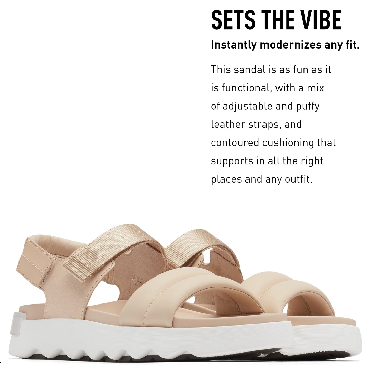 Sorel Women's Viibe Sandals - Nova Sand, Natural - Size 5