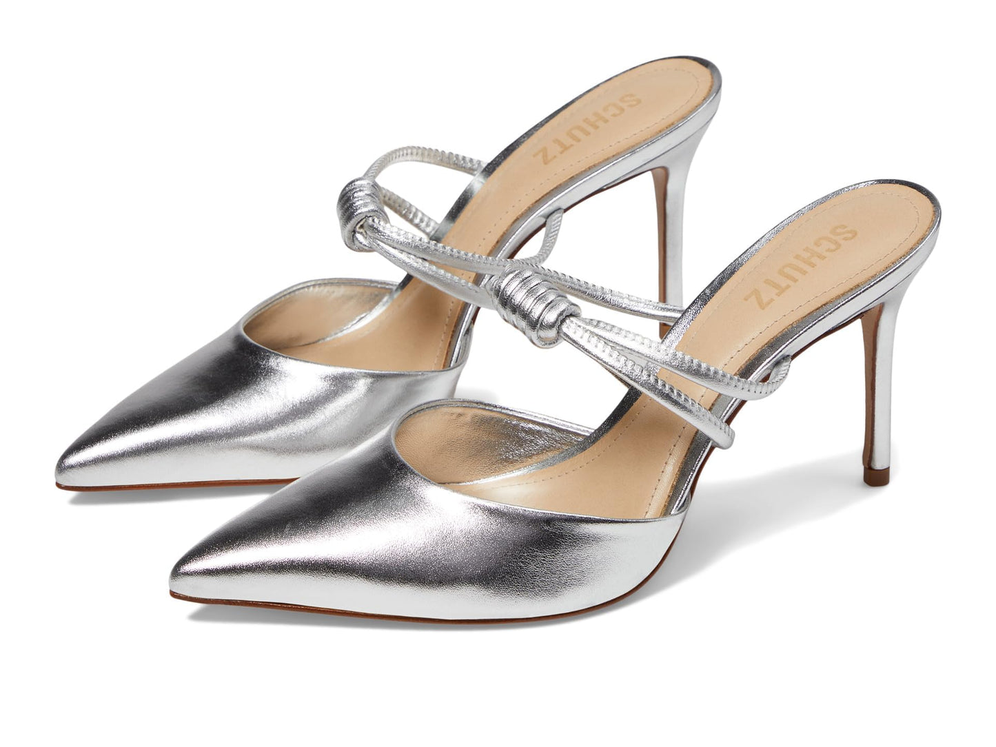 Schutz Women's Lela Mule, Prata, 10