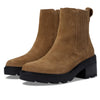 Madewell The Gwenda Platform Ankle Boot for Women in Suede - Leather Lining - Man-made Sole - Stacked Heel Toffee 5 M