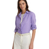 Lauren Ralph Lauren Womens Linen Shirt Wild Lavender XS